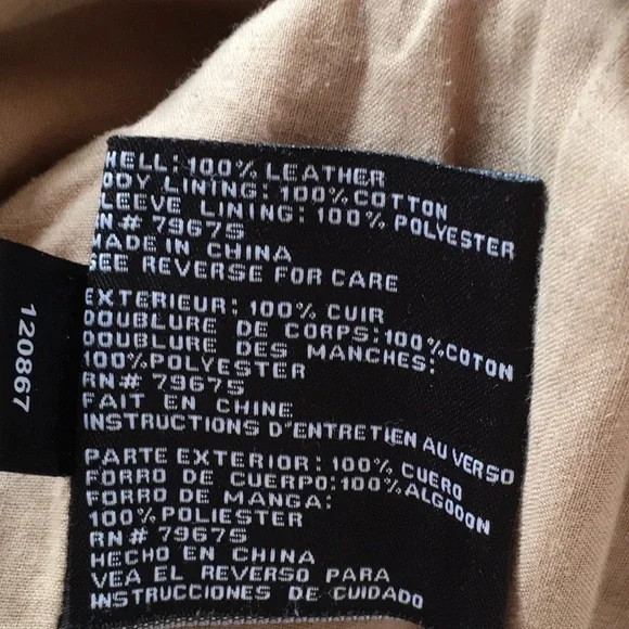 MICHAEL by MK Perforated Tan Leather Jacket - Picture 4 of 5